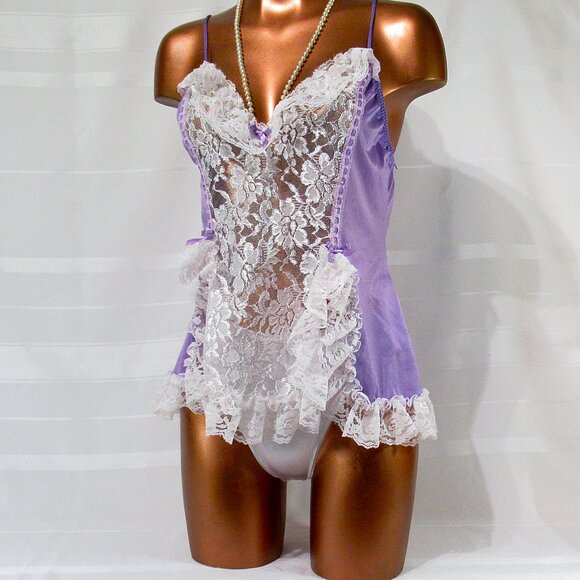 Vintage Alana Gale Frilly Babydoll L - Picture 1 of 9